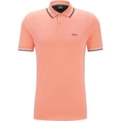 Koszulka męska Polo BOSS Paul Open Red slim fit czerwona (50506193-649). Brązowe koszulki polo męskie Boss, m, bez wzorów, bez ramiączek. Za 249.00 zł.