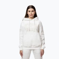 Bluza damska Pitbull Fiora Hooded. Białe bluzy z kapturem damskie PITBULL, m, z bawełny. Za 189.99 zł.