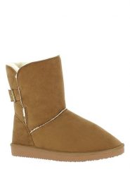 ISLAND BOOT Kozaki zimowe "Boulder" w kolorze jasnobrązowym rozmiar: 36. Brązowe kozaki damskie Island Boot, z materiału, bez obcasa. Za 144.58 zł.