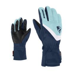 Rękawiczki dziecięce Ziener Loriko AS Glove Junior. Niebieskie rękawiczki dziecięce Ziener, bez ramiączek. Za 169.99 zł.