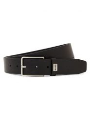 BOSS Skórzany pasek Mężczyźni skóra czarny, 115. Czarne paski męskie Boss, bez wzorów, ze skóry, eleganckie. Za 229.95 zł.