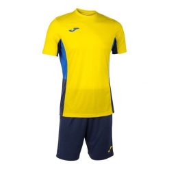 Zestaw koszulka i spodenki Joma Danubio II. Niebieskie szorty męskie Joma, bez wzorów, z tkaniny, sportowe. Za 125.50 zł.