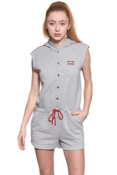 DAMSKI KOMBINEZON WRANGLER SPORTY PLAYSUIT MID GREY MEL W6063IC37 112130411. Szare kombinezony damskie Wrangler, xs, bez wzorów, z materiału, sportowe, bez kołnierzyka, bez ramiączek. Za 159.99 zł.