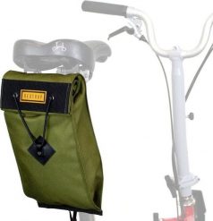 Torba rowerowa City Saddle Bag Large Olive RESTRAP. Zielone torebki klasyczne damskie RESTRAP, bez wzorów, z materiału, bez dodatków. Za 255.15 zł.