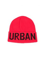 Les Hommes Czapka "Urban" | UHA670 951U | Urban Knit Hat | Kobieta | Czarny, Czerwony. Czarne czapki zimowe damskie Les Hommes, z poliakrylu. W wyprzedaży za 139.00 zł.