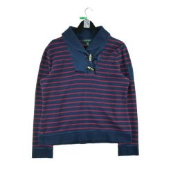 Second life - Damski granatowy sweter - Stan bardzo dobry. Niebieskie swetry klasyczne damskie Ralph Lauren, bez kołnierzyka. Za 127.76 zł.