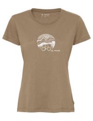 Koszulka damska T-Shirt V. Brązowe bluzki sportowe damskie Vaude, s, bez wzorów, z bawełny, bez ramiączek. Za 189.00 zł.
