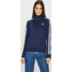 Adidas Originals - Bluza. Niebieskie bluzy bez kaptura damskie adidas Originals, z bawełny. W wyprzedaży za 239.90 zł.