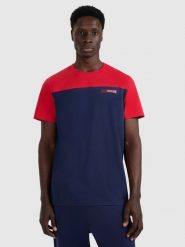 4F T-shirt regular z nadrukiem męski - granatowy XXL. Niebieskie t-shirty męskie 4f, m, bez wzorów, bez kołnierzyka. Za 69.99 zł.