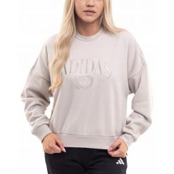 Bluza Damska adidas Dresowa Sportowa Logo bez Kaptura Bawełniana roz. XL. Brązowe bluzy sportowe damskie Adidas, s, bez wzorów, z bawełny, bez ramiączek, bez kaptura. Za 206.00 zł.