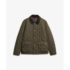 Kurtka puchowa Superdry Estate. Zielone kurtki męskie Superdry., m, bez wzorów, z puchu, bez kaptura. Za 477.45 zł.