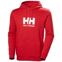 Bluza z kapturem Helly Hansen Logo. Czerwone bluzy z kapturem męskie Helly Hansen, na lato, m, z bawełny. Za 392.00 zł.