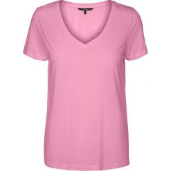 Vero Moda Koszulka damska Spicy V-neck Ss Top Color Pryzmat Pink (rozmiar M). Różowe bluzki damskie Vero Moda, m, bez wzorów, bez kołnierzyka. W wyprzedaży za 28.00 zł.