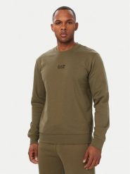 EA7 Emporio Armani Bluza 8NPM30 PJVRZ U7014 Khaki Regular Fit. Brązowe bluzy bez kaptura męskie EA7 Emporio Armani, m, z bawełny. Za 419.99 zł.