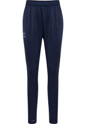 Spodnie damskie do Joggingu Hummel HmlStaltic. Niebieskie spodnie materiałowe damskie HUMMEL, bez wzorów, z materiału, klasyczne, z standardowym stanem, moda ciążowa. Za 169.95 zł.