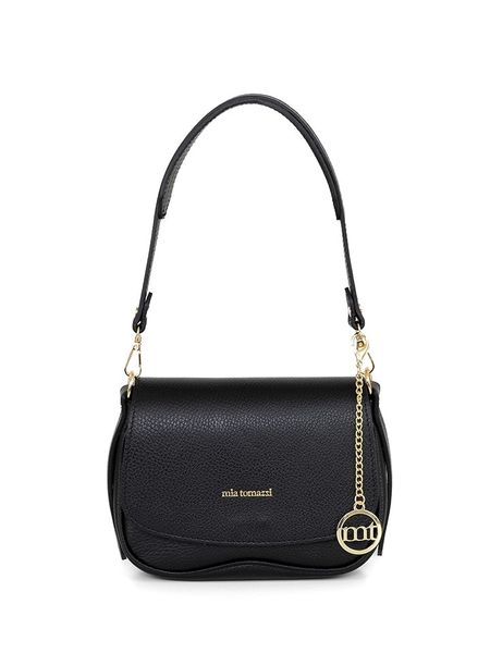 Mia Tomazzi Skórzana torebka "Bambaia" w kolorze czarnym - 23 x 18 x 11 cm rozmiar: onesize. Czarne torebki klasyczne damskie Mia Tomazzi, bez wzorów, z materiału, bez dodatków. Za 173.99 zł.