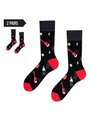 TODO SOCKS Skarpety (2 pary) w kolorze czarno-czerwonym rozmiar: 39-42. Czarne skarpetki męskie TODO SOCKS, bez wzorów, prążkowane. Za 70.41 zł.