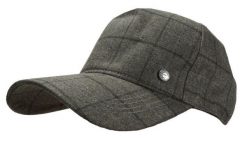 Letnia Męska Czapka z Daszkiem, Full Cap, Brązowa, w Kratę. Brązowe czapki męskie Pako Jeans, na lato, bez wzorów, z poliesteru. Za 45.00 zł.