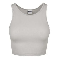 Damski crop top Urban Classic Basic. Szare topy damskie Urban Classics, s, bez wzorów, bez kołnierzyka. Za 93.00 zł.
