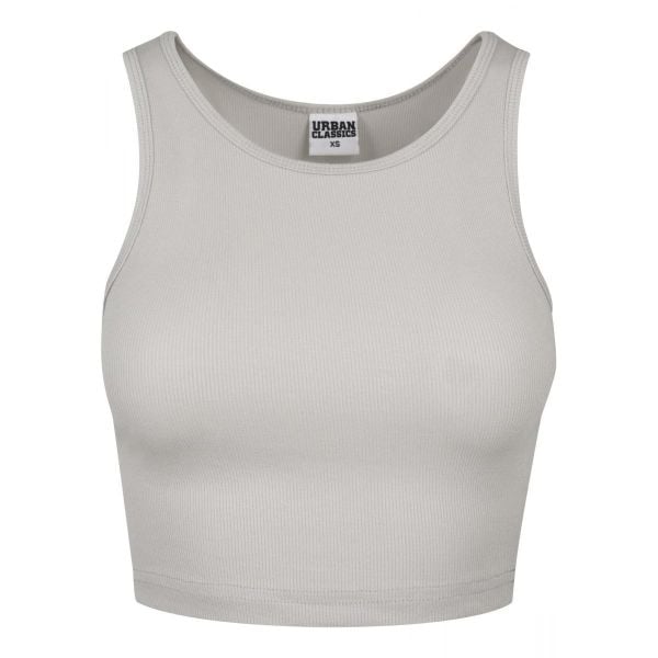 Damski crop top Urban Classic Basic. Szare topy damskie Urban Classics, s, bez wzorów, bez kołnierzyka. Za 93.00 zł.
