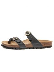 Billowy Skórzane japonki w kolorze czarnym rozmiar: 40. Czarne klapki damskie Billowy, bez wzorów, bez obcasa. Za 131.74 zł.