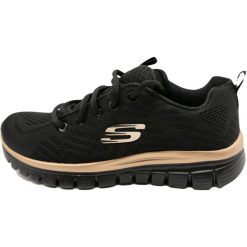 Buty do chodzenia damskie, Skechers Graceful-Get Connected. Czarne buty sportowe na co dzień damskie Skechers, bez wzorów, z materiału, trekkingowe, Skechers Sport. Za 288.00 zł.