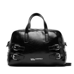 Torebka Karl Lagerfeld Jeans. Czarne torebki klasyczne damskie Karl Lagerfeld Jeans, bez wzorów, z jeansu, bez dodatków. Za 769.99 zł.