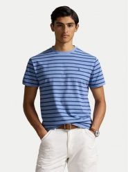 Polo Ralph Lauren T-Shirt 710938134009 Niebieski Custom Slim Fit. Niebieskie koszulki polo męskie Polo Ralph Lauren, m, bez wzorów, z bawełny, bez ramiączek. Za 289.99 zł.