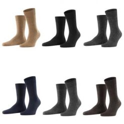 Skarpety Falke Teppich Im Schuh. Brązowe skarpetki męskie Falke, bez wzorów, z materiału. Za 136.00 zł.