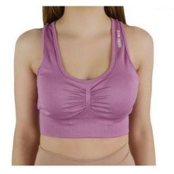 Biustonosz Sportowy Damski Miami Cute. Fioletowe biustonosze sportowe damskie Gym Hero, bez wzorów, z materiału. Za 129.99 zł.