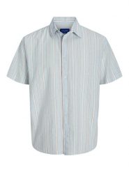 Jack & Jones Koszula "Joshua" w kolorze błękitnym rozmiar: L. Niebieskie koszule męskie Jack & Jones, l, bez wzorów, bez kołnierzyka, bez ramiączek. Za 83.42 zł.