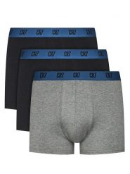 CR7 Bokserki (3 pary) w kolorze granatowo-turkusowym rozmiar: XXL. Czarne bokserki męskie CR7, bez wzorów. Za 124.95 zł.