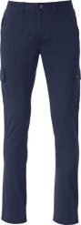 Clique Spodnie Cargo 100% bawełna dark navy. Niebieskie spodnie materiałowe męskie CLIQUE, bez wzorów, z bawełny. Za 240.33 zł.