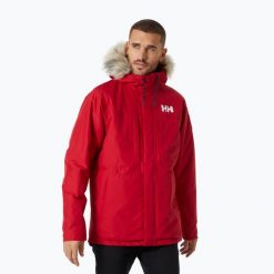 Kurtka puchowa męska Helly Hansen Coastal 3.0 Parka. Czerwone kurtki męskie Helly Hansen, m, bez wzorów, z puchu. W wyprzedaży za 1,021.50 zł.