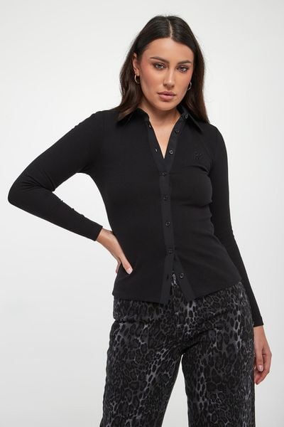 Bluzka damska DKNY JEANS. Bluzki damskie DKNY, m, bez wzorów, z jeansu, bez kołnierzyka, bez ramiączek. W wyprzedaży za 244.30 zł.