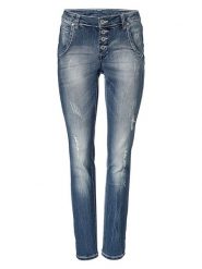 Heine Dżinsy - Regular fit - w kolorze niebieskim rozmiar: W20. Niebieskie jeansy damskie Heine. Za 100.99 zł.