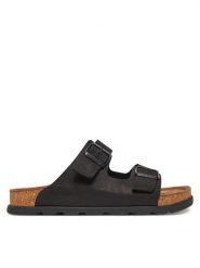 Rieker Klapki 21190-00 Czarny. Czarne klapki i japonki męskie Rieker, z nubiku. Za 359.99 zł.