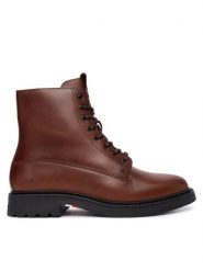Tommy Hilfiger Kozaki Comfort Lwt FM0FM05593 Brązowy. Brązowe buty zimowe męskie Tommy Hilfiger, ze skóry, bez zapięcia. Za 599.99 zł.