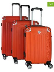 Geographical Norway 3-częściowy zestaw "Softless" w kolorze pomarańczowym rozmiar: onesize. Pomarańczowe walizki Geographical Norway, bez wzorów, z materiału. Za 347.99 zł.
