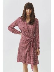 TATUUM Sukienka w kolorze bordowo-kremowym rozmiar: 44. Czerwone sukienki damskie Tatuum, bez wzorów, z wiskozy, bez kołnierzyka, bez ramiączek, midi. Za 174.43 zł.