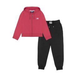 Bluza z bawełna z kaptur na czas wolny na co dzień. Czarne spodnie dresowe damskie LEONE 1947 APPAREL, bez wzorów, z bawełny. W wyprzedaży za 112.15 zł.