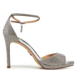 Sandały Steve Madden. Szare sandały damskie Steve Madden, bez wzorów, bez obcasa, na szpilce. Za 389.99 zł.