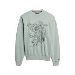 Damska bluza oversize Superdry Tokyo Narrative. Zielone bluzy bez kaptura damskie Superdry. Za 332.10 zł.