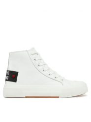 LOVE MOSCHINO Trampki JA15022G1MIA0100 Biały. Białe trampki i tenisówki damskie Love Moschino, bez wzorów, ze skóry. Za 499.99 zł.