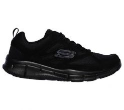 Buty sportowe Sneakersy męskie, Skechers Equalizer. Czarne buty sportowe na co dzień męskie Skechers, na lato, z materiału, bez zapięcia, trekkingowe. Za 199.99 zł.