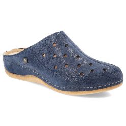 Granatowe Klapki Armodo Stylowe Obuwie Damskie Puma. Niebieskie klapki damskie Armodo, bez wzorów, ze skóry, bez obcasa. Za 259.00 zł.