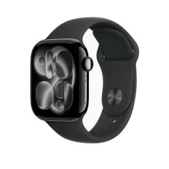 Zegarek smart Apple Series 11 GPS Cellular 42 mm Czarny. Czarne zegarki męskie Apple, szklane. Za 3,113.45 zł.
