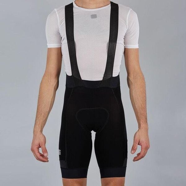 Spodenki rowerowe męskie Sportful Supergiara Bibshort. Czarne szorty męskie SPORTFUL, bez wzorów, sportowe. Za 541.25 zł.