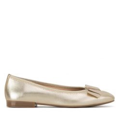 Baleriny Lasocki. Żółte baleriny damskie Lasocki, bez wzorów, bez obcasa. Za 169.99 zł.