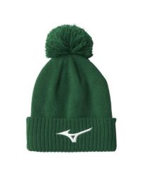 Czapka Mizuno Crested Bobble zielona. Zielone czapki męskie Mizuno, bez wzorów, z bawełny. Za 250.72 zł.
